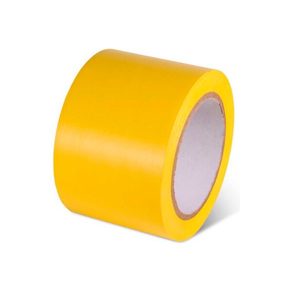 Top Tape And Label. Global Industrial Safety Tape 3inW x 108L 5 Mil Yellow 1 Roll 670652YL - main